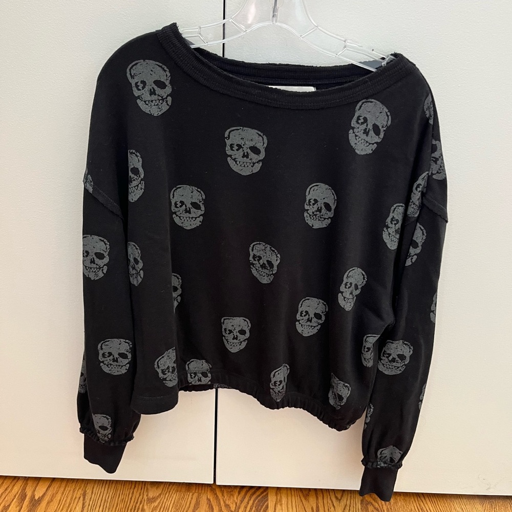 Vintage Havana Size Small Black Sweatshirt With Skulls
